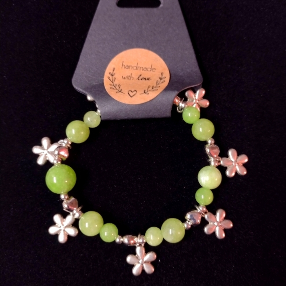 Girls Green Jade Bracelet